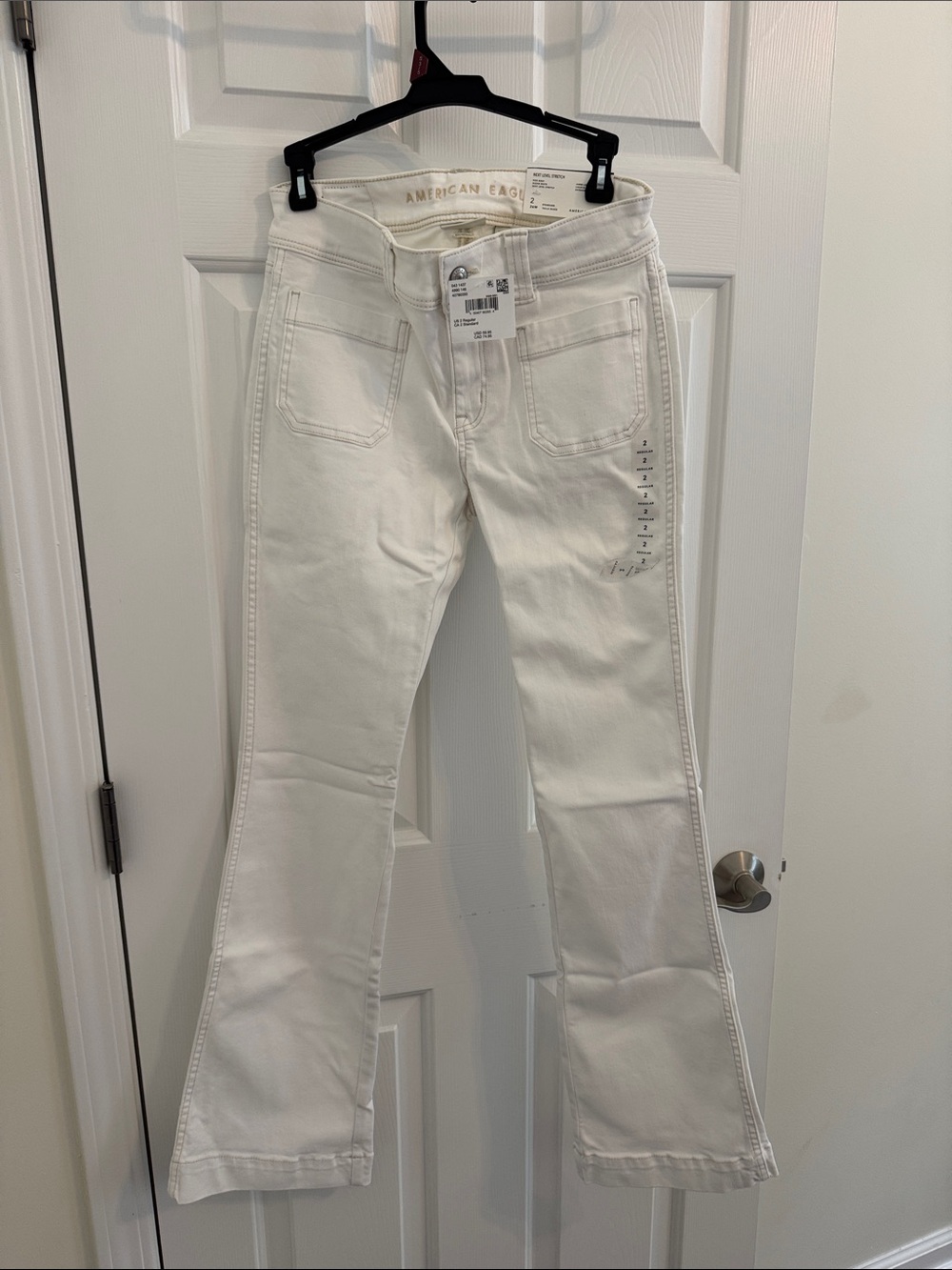 American Eagle Outfitters White Kickboot Jeans